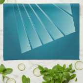 Linge De Cuisine Rubans turquoise (Plié)