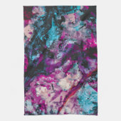 Linge De Cuisine Ruby et Sapphire Crystal Geode Abstrait (Vertical)
