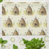 Linge De Cuisine Ruche d'abeille au miel rustique (Plié)