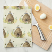 Linge De Cuisine Ruche d'abeille au miel rustique (Quart Plié)