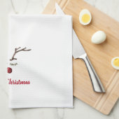 Linge De Cuisine Rudolph Red Nose Reindeer  (Quart Plié)