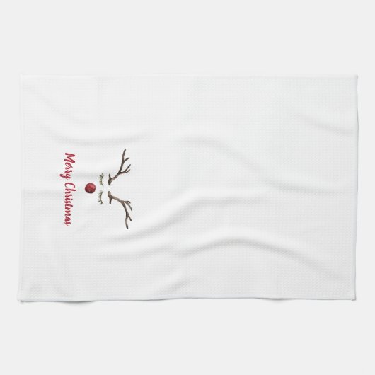 Linge De Cuisine Rudolph Red Nose Reindeer  (Horizontal)