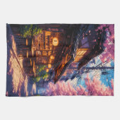 Linge De Cuisine Rue des fleurs de cerisier (Horizontal)