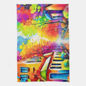 Linge De Cuisine Rue Rainbow : Vivid Town (Vertical)