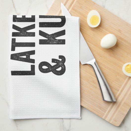 Linge De Cuisine Rugelach Challah Latke & Sphère Funny Hanukkah Foo (Quart Plié)