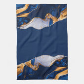 Linge De Cuisine Runner table AGATE MARBRE BLEU (Vertical)