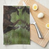 Linge De Cuisine Running Buffalo & Forest, Bison-lover's Design (Quart Plié)