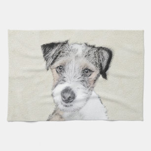 Linge De Cuisine Russell Terrier Peinture rugueuse - Art Chien orig