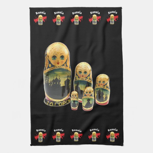 Linge De Cuisine Russie - Russie Babuschka Geschirrtücher (Vertical)
