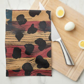 Linge De Cuisine Rustic American Flag Leopard Print (4) (Quart Plié)