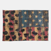 Linge De Cuisine Rustic American Flag Leopard Print (4) (Horizontal)