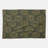 Linge De Cuisine Rustic Botanical Face Line Pattern (2) (Horizontal)