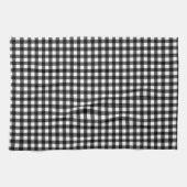 Linge De Cuisine Rustic Christmas Black & White Buffalo Plaid  (Horizontal)