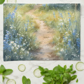 Linge De Cuisine Rustic Church Path in Wildflower Meadow (Plié)