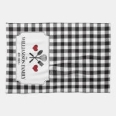 Linge De Cuisine Rustic Country Kitchen Nom de famille (Horizontal)