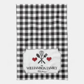 Linge De Cuisine Rustic Country Kitchen Nom de famille (Vertical)