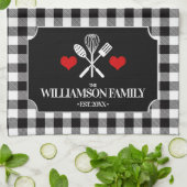 Linge De Cuisine Rustic Country Kitchen Nom de famille (Plié)
