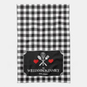 Linge De Cuisine Rustic Country Kitchen Nom de famille (Vertical)