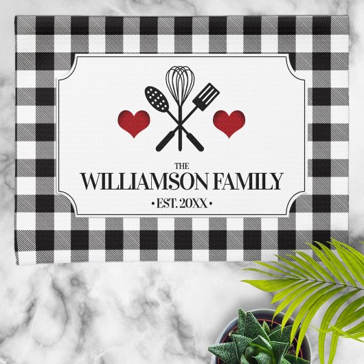 Linge De Cuisine Rustic Country Kitchen Nom de famille