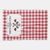 Linge De Cuisine Rustic Country Kitchen Nom de famille (Horizontal)