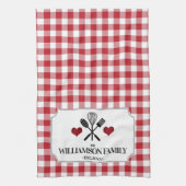 Linge De Cuisine Rustic Country Kitchen Nom de famille (Vertical)