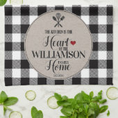 Linge De Cuisine Rustic Country Kitchen Nom de famille (Plié)