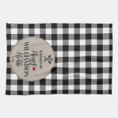 Linge De Cuisine Rustic Country Kitchen Nom de famille (Horizontal)