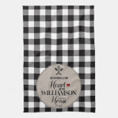 Linge De Cuisine Rustic Country Kitchen Nom de famille (Vertical)