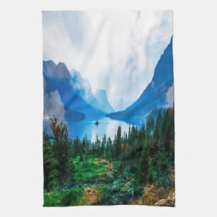 Linge De Cuisine Rustic Country Mountains Nature Scène Photographie