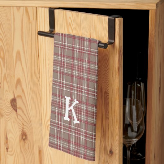Linge De Cuisine Rustic Cranberry, Dark Tan & White Plaid Kitchen (Pliage en tiers)