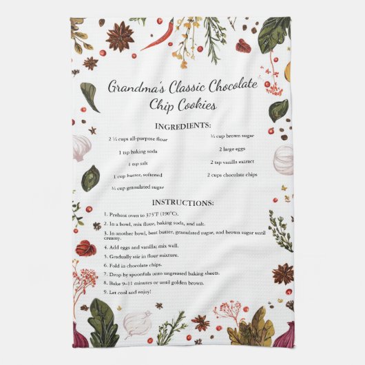 Linge De Cuisine Rustic Family Recep Keepsaké Art (Vertical)