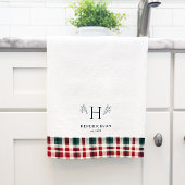 Linge De Cuisine Rustic Farmhouse Nom de famille Monogramme