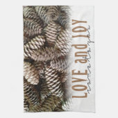 Linge De Cuisine Rustic Holiday Love and Joy Pine Cone (Vertical)