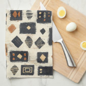 Linge De Cuisine Rustic Mudcloth Geometric Pattern (2) (Quart Plié)