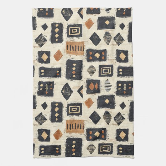 Linge De Cuisine Rustic Mudcloth Geometric Pattern (2) (Vertical)