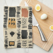 Linge De Cuisine Rustic Mudcloth Geometric Pattern (3) (Quart Plié)