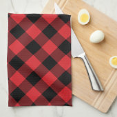 Linge De Cuisine Rustic Red and Black Buffalo Plaid (Quart Plié)