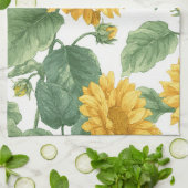 Linge De Cuisine Rustic Sunflower Watercolor Floral Farmhouse (Plié)