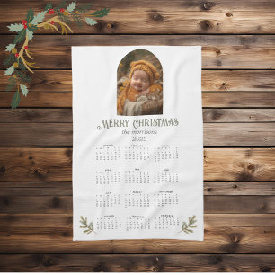 Linge De Cuisine Rustic Woodland Noël 2025 Calendrier Photo
