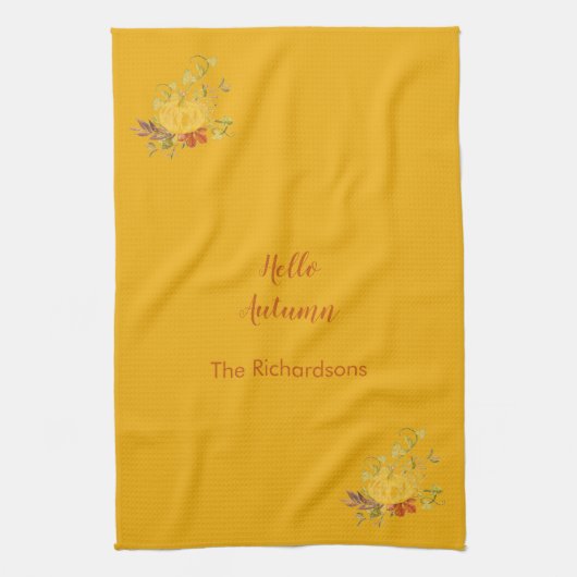 Linge De Cuisine Rustique Automne Automne Citrouille Couleur Cuisin (Vertical)