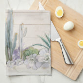 Linge De Cuisine Rustique Bois Desert Cactus Succulent West Kitchen (Quart Plié)