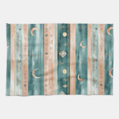Linge De Cuisine Rustique Céleste Rayure Lune Soleil Terestre (9) (Horizontal)