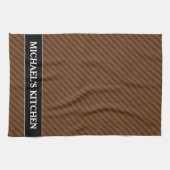 Linge De Cuisine Rustique-Comme le brun foncé et les rayures plus (Horizontal)