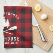 Linge De Cuisine Rustique Country Lake House Tree Red Buffalo Plaid (Quart Plié)