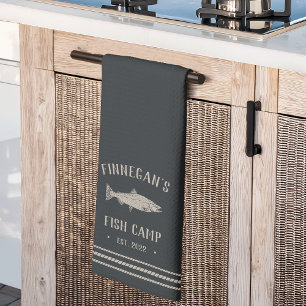 Linge De Cuisine Rustique Fish Camp Personnalisé