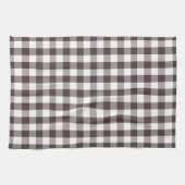 Linge De Cuisine Rustique Neutre Brown Blanc En vichy Buffalo Plaid (Horizontal)