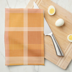 Linge De Cuisine Rustique Orange Automne Plaid Tartan Kitchen T