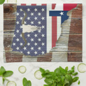 Linge De Cuisine Rustique Texas Lone Star Texas Long Horn (Plié)