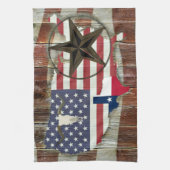 Linge De Cuisine Rustique Texas Lone Star Texas Long Horn (Vertical)