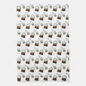 Linge De Cuisine Sac à thé rapide Motif sur blanc (Vertical)